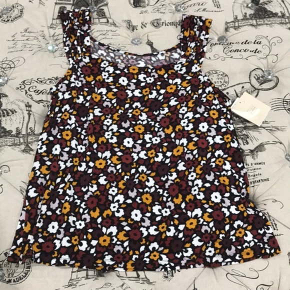 14th & Union Shirred Shoulder Tank Top - Picture 2 of 5